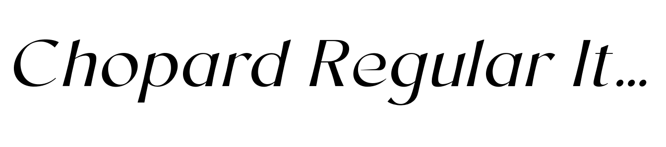 Chopard Regular Italic
